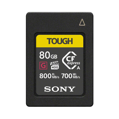 80GB CFexpress Type A memory card, black with TOUGH label and speed rating text