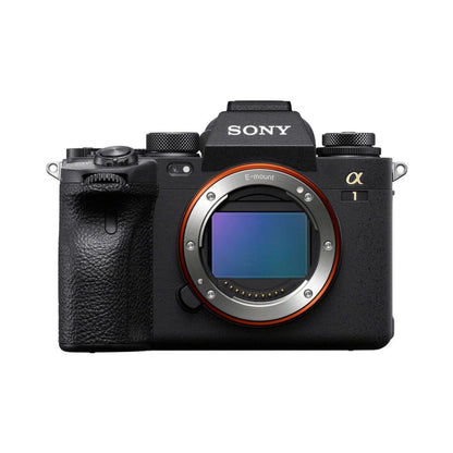 Sony A1 Mirrorless: front view with E-mount lens mount and textured black grip