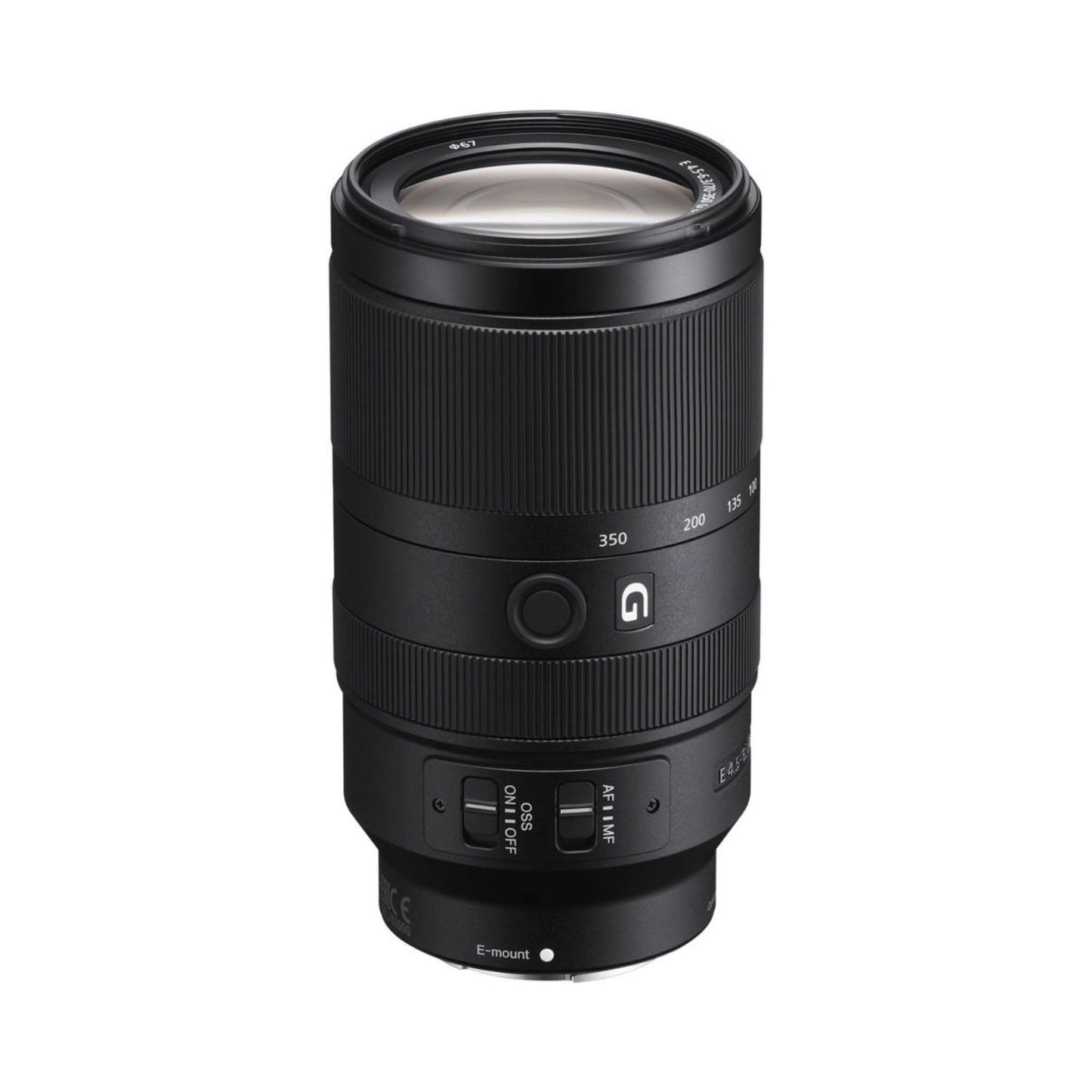 70-350mm G OSS telephoto lens rear with control switches and E-mount