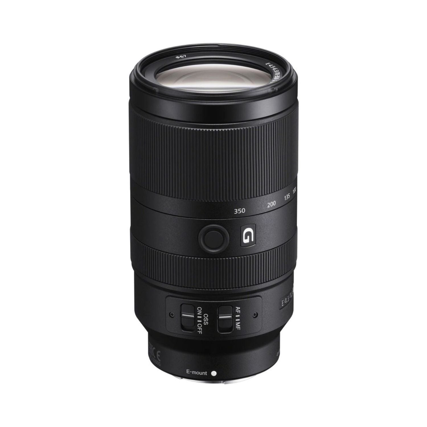 70-350mm G OSS telephoto lens rear with control switches and E-mount