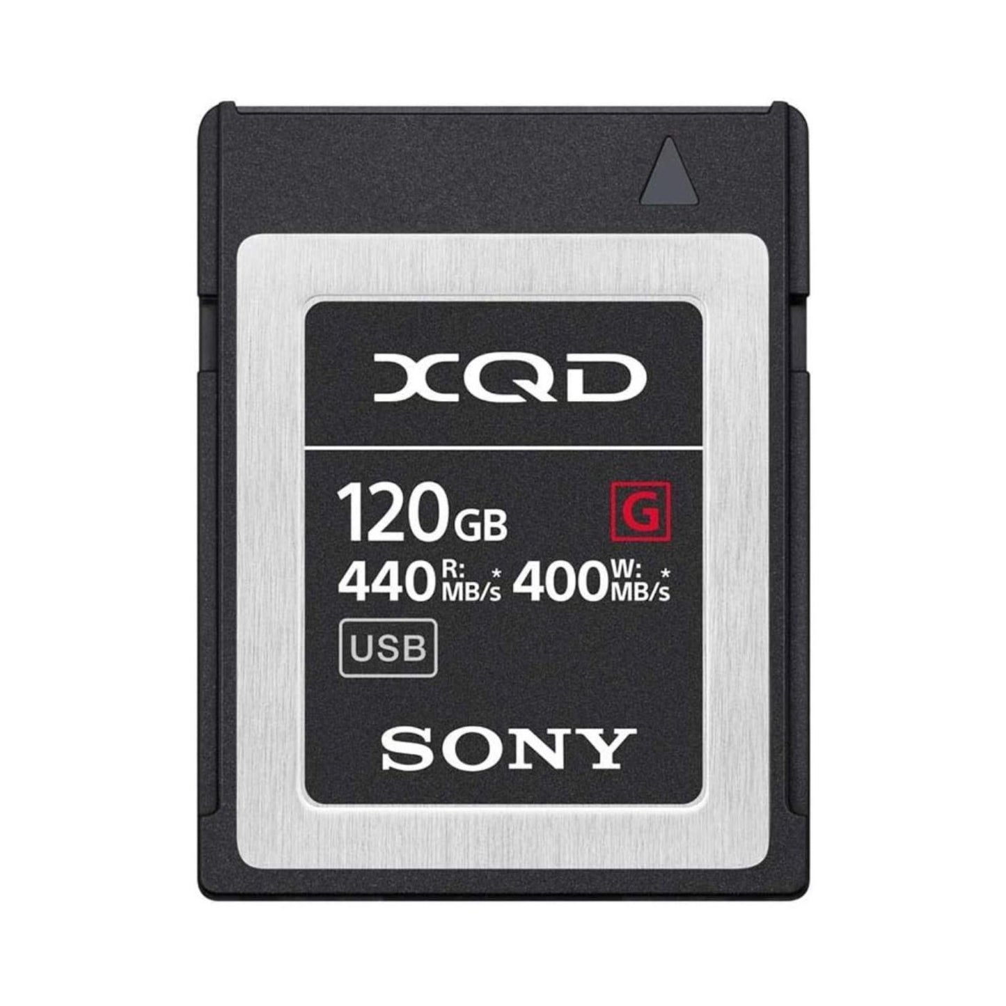 XQD G Series memory card, 120GB, R440/W400 MB/s, USB