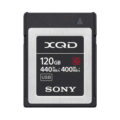 XQD G Series memory card, 120GB, R440/W400 MB/s, USB