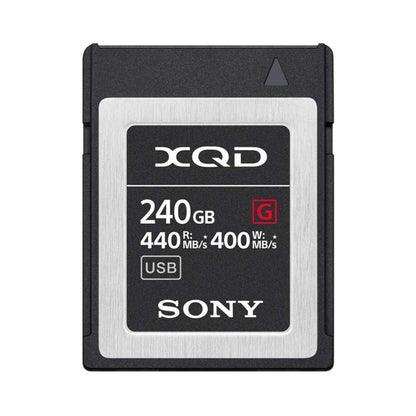 XQD G Series memory card, 240GB, R440/W400 MB/s, USB
