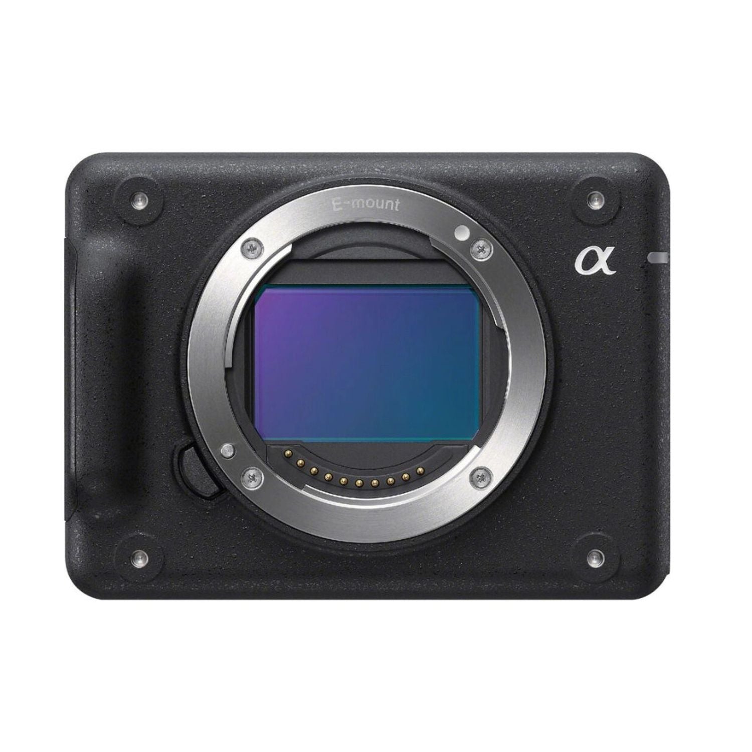 Industrial camera ILX-LR1, front with E-mount opening and sensor window
