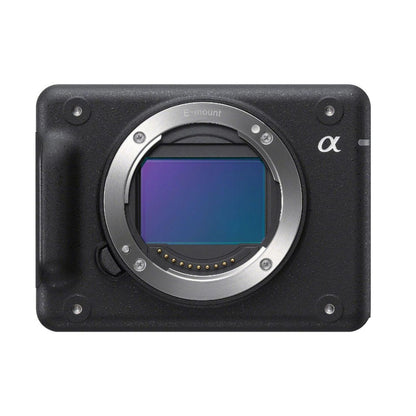 Industrial camera ILX-LR1, front with E-mount opening and sensor window