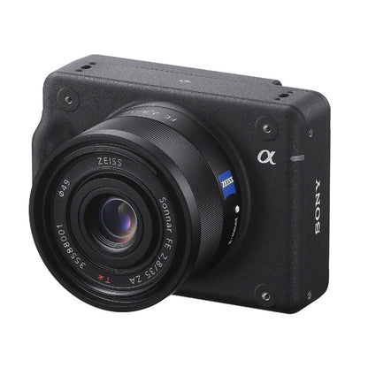 Industrial camera ILX-LR1, angled view with ZEISS lens and α mount ring