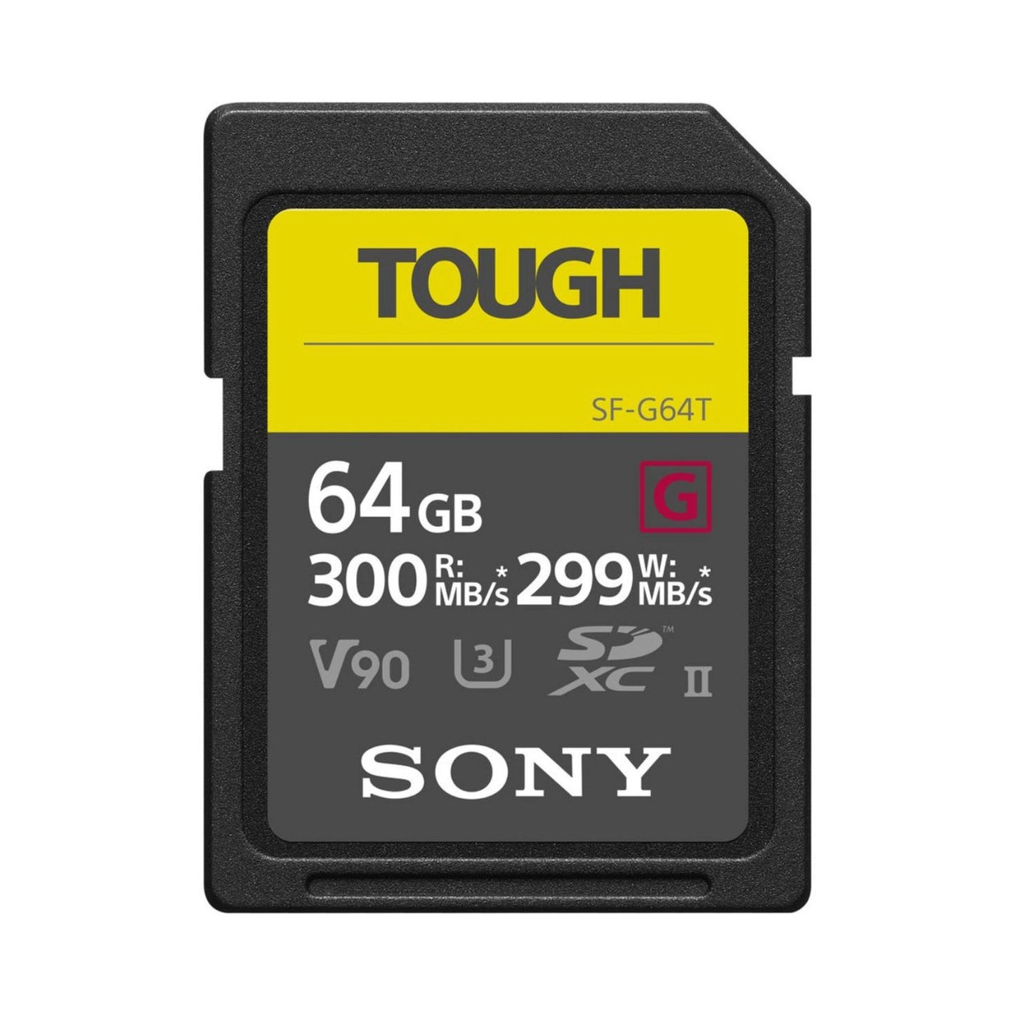Sony SF-G TOUGH UHS-II SDXC 64GB Speicherkarte, 300/299 MB/s, robustes Design