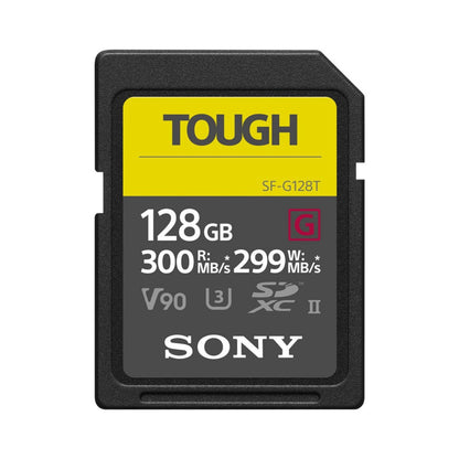SF-G TOUGH UHS-II SDXC 128GB, 300/299 MB/s, gelbes TOUGH Aufdruckschild