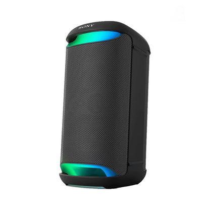 Wireless party speaker XV500, black mesh grille with green/blue light ring