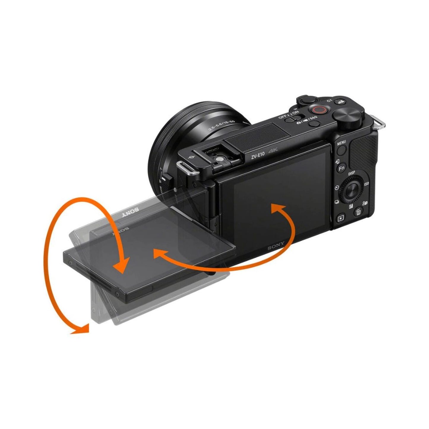 ZV-E10 Kamera mit ausklappbarem Touchscreen-Display, 16-50mm Objektiv
