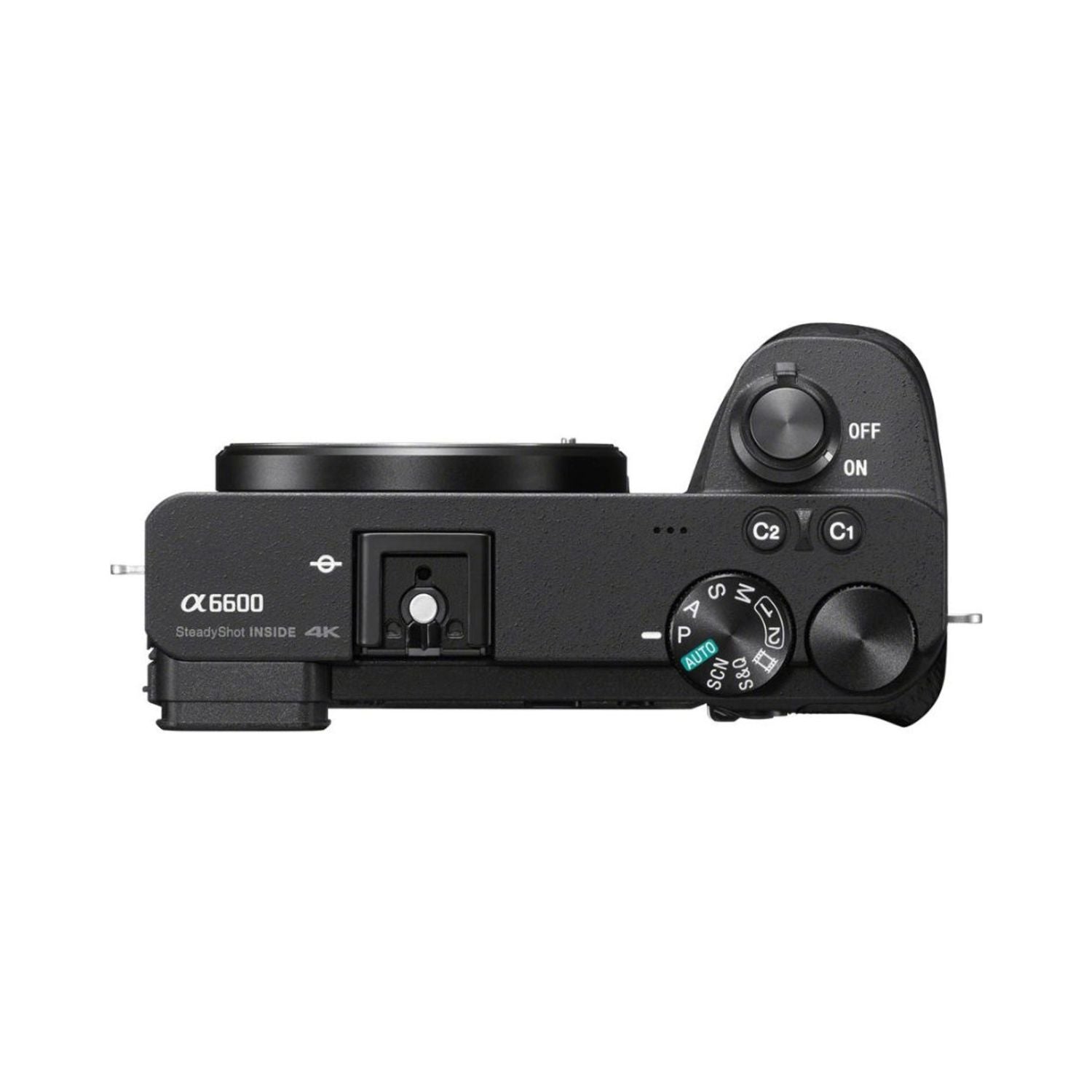 a6600 mirrorless camera top/side controls with mode dial and power switch