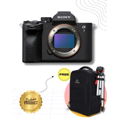 Sony a7 IV mirrorless camera with E-mount lens, front view