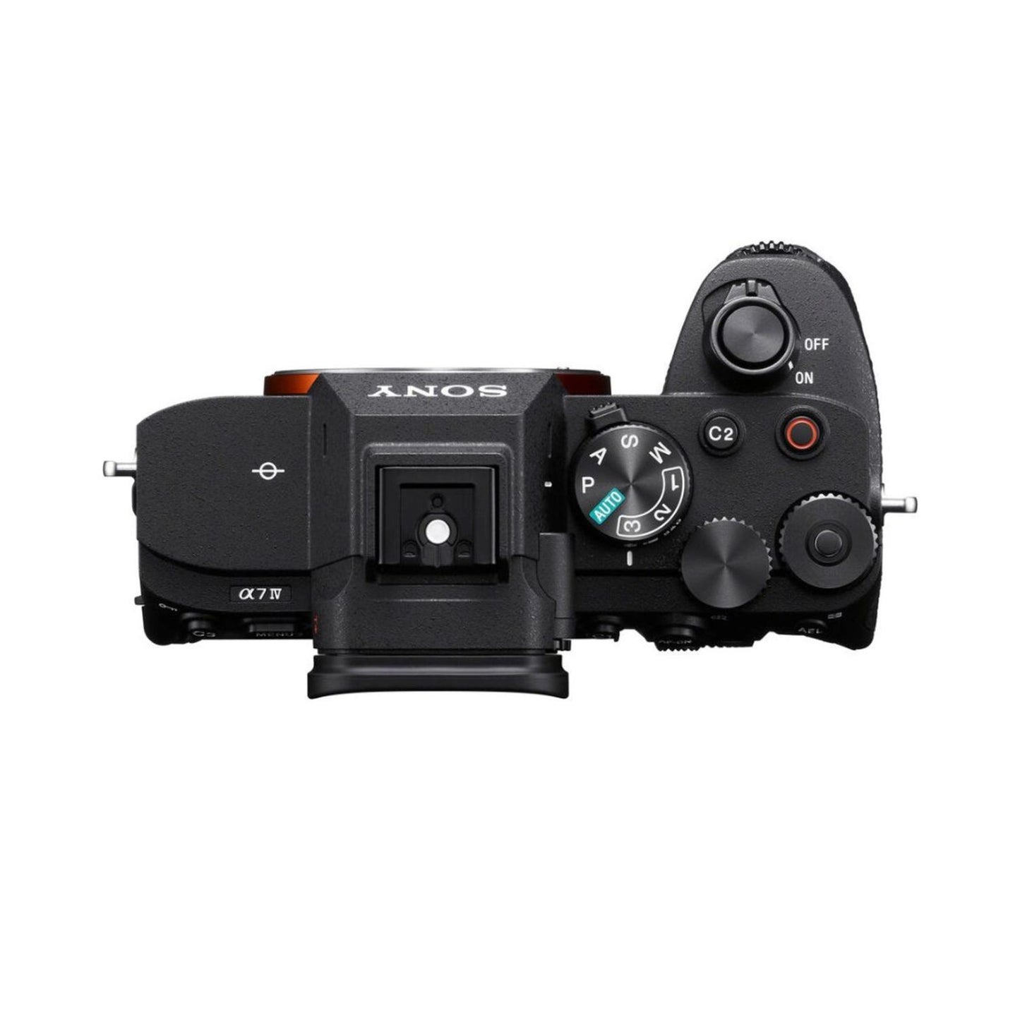 Sony a7 IV mirrorless camera top controls with mode dial and dials