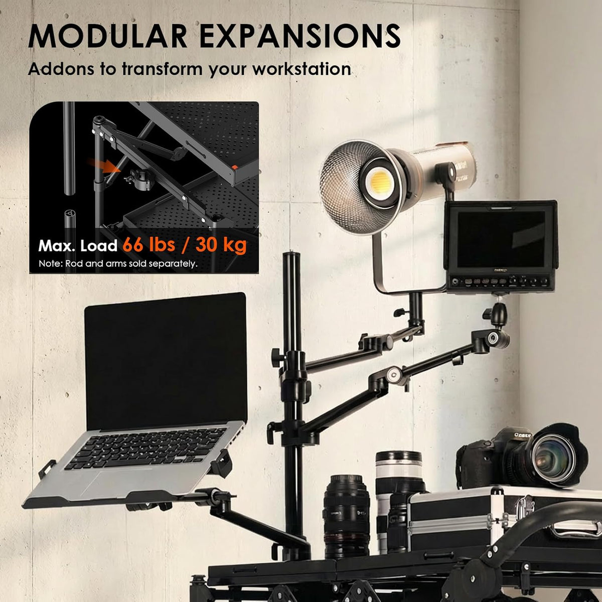 Titanrig Cart Pro with modular arm accessories