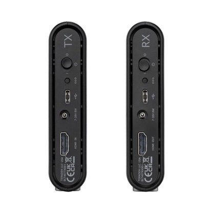 Ace 750 TX (HDMI IN) and RX (HDMI OUT) port close-up with power input