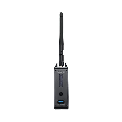Bolt 4K LT 3G-SDI receiver rear side with antenna and label area