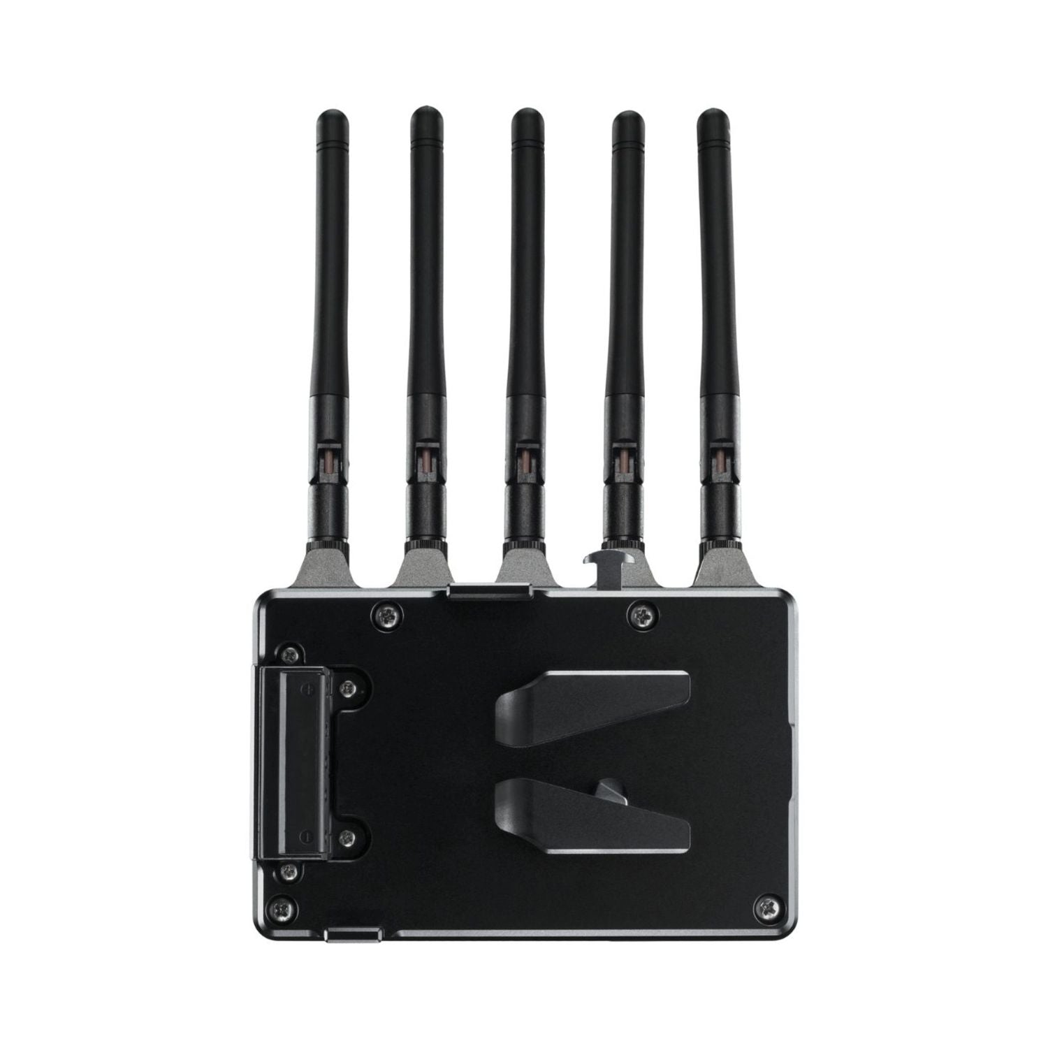 Bolt 4K LT 3G-SDI receiver rear underside with ports area and five antennas