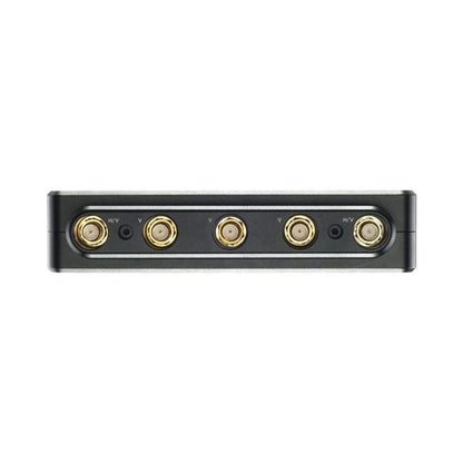 Bolt 6 LT RX wireless receiver top panel with gold coax connectors