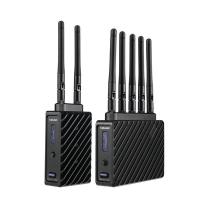 Bolt 6 LT TX/RX set—two compact wireless units with multiple external antennas.