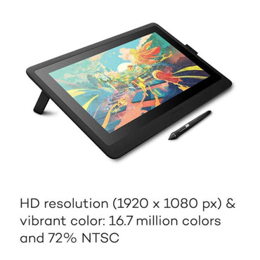 Cintiq 16 graphic tablet angled with stylus