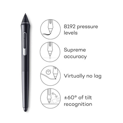 Stylus showing 8192 pressure levels, supreme accuracy, and tilt recognition