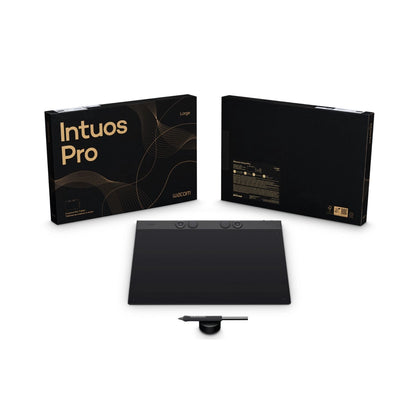 Wacom Intuos Pro Large drawing tablet, black, with stylus and packaging box (2025)