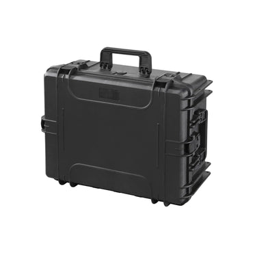 Black rectangular hard case with top handle and side latches.