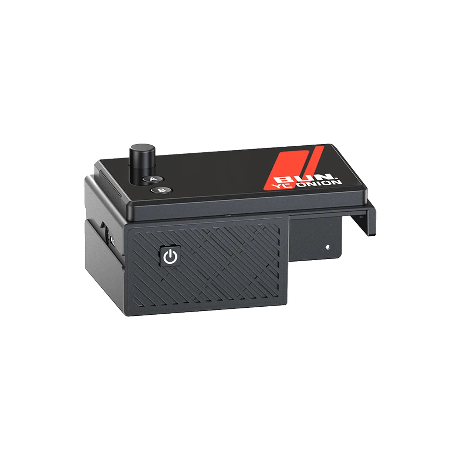 YC Onion bun motor for hot dog 3.0 slider, black unit with power button and logo