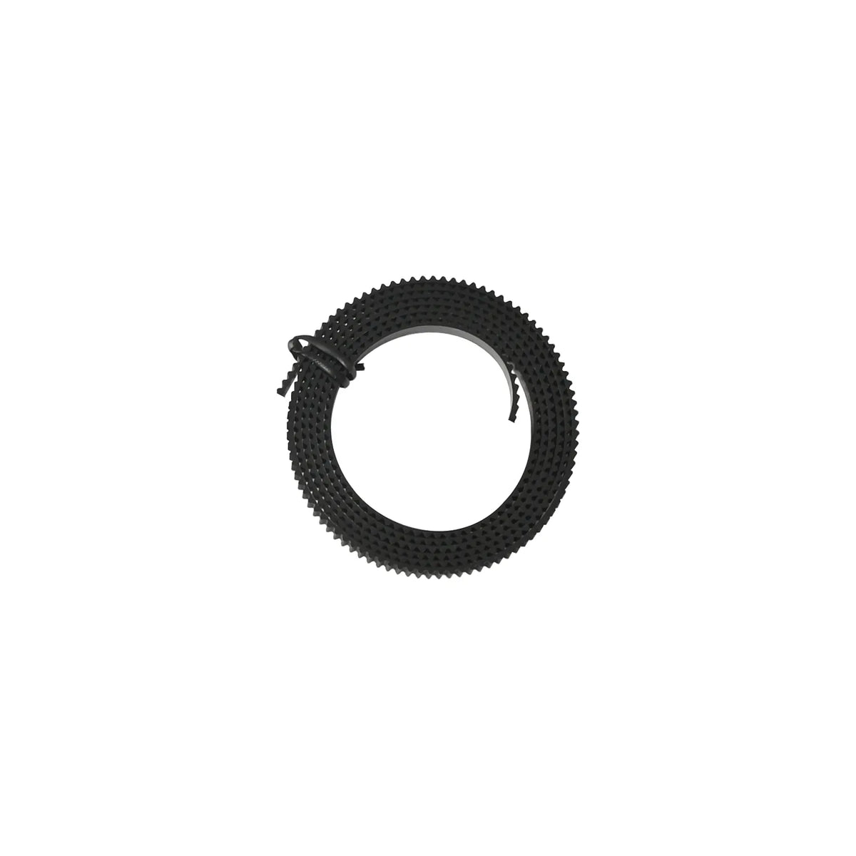 Replacement motorized slider belt, black toothed ring with side fastening clips