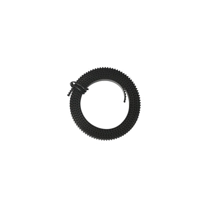 Replacement motorized slider belt, black toothed ring with side fastening clips