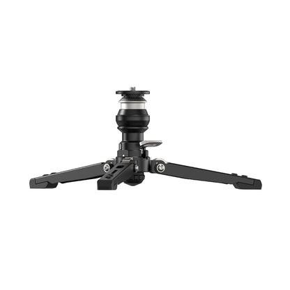Carbon fiber monopod head and adjustable base legs, matte black
