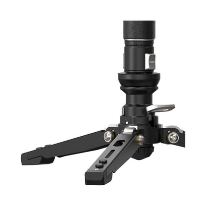 Pedal base of the carbon fiber monopod with leveling knobs and mount