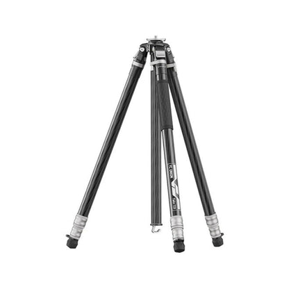 YC Onion Tako Tripod with black metal legs and silver center column, adjustable height