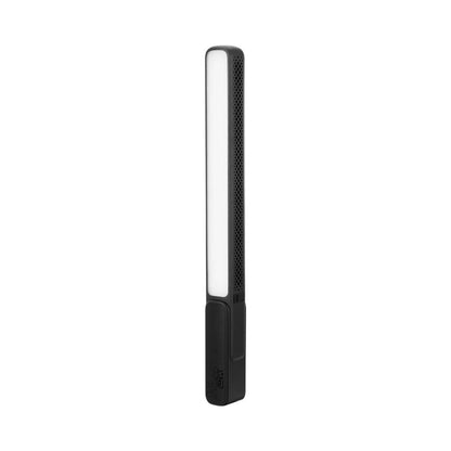 LED light stick with white diffuser panel, black handle and mesh side vents