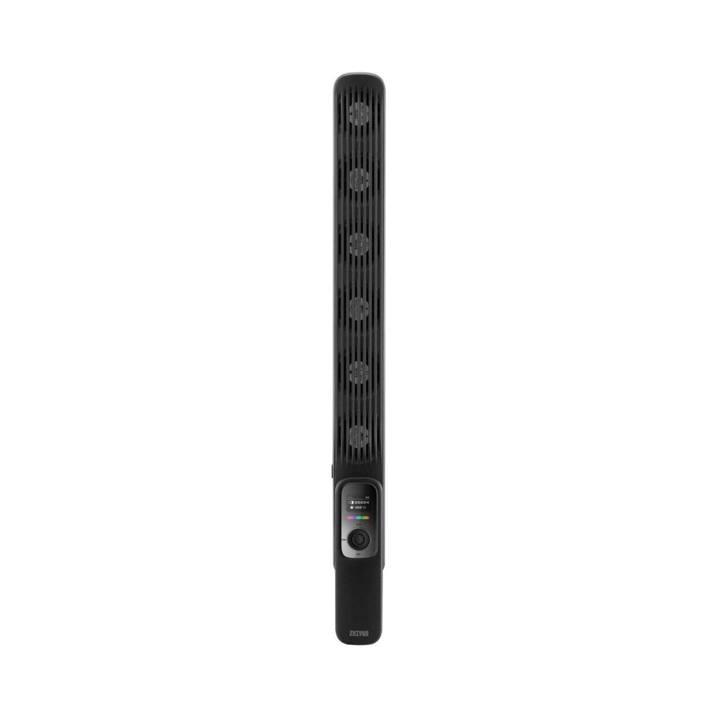 LED light stick back view with vent grille and control panel on handle