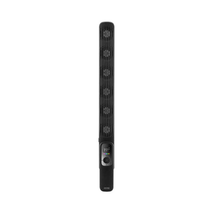 LED light stick back view with vent grille and control panel on handle
