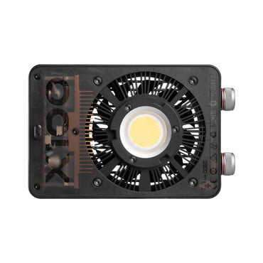 Pocket COB monolight front panel with bi-color LED and vented grille