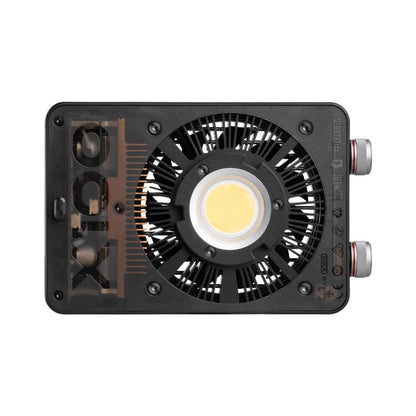 Pocket COB monolight front panel with bi-color LED and vented grille