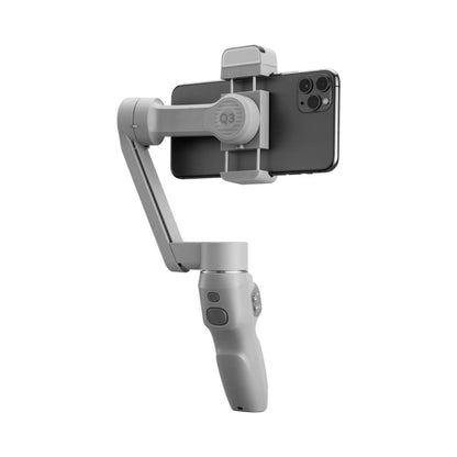 Smooth-Q3 gimbal with phone holder and gray base, front angle