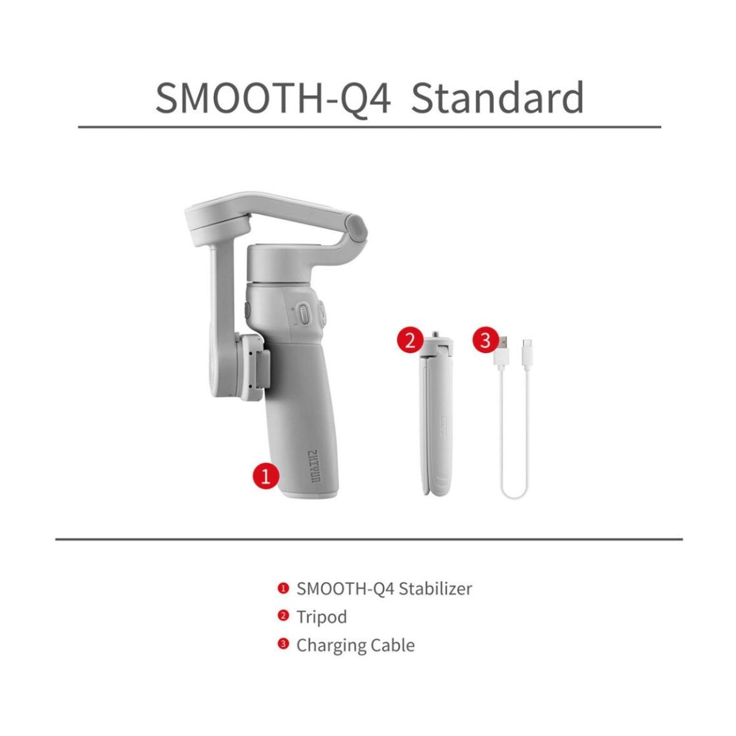 SMOOTH-Q4 Standard kit: stabilizer, tripod, charging cable