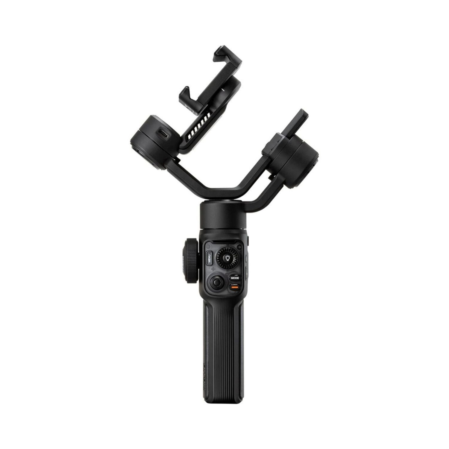 3-Axis Smartphone-Gimbal mit klappbarem Halter und Griff, schwarzes Design