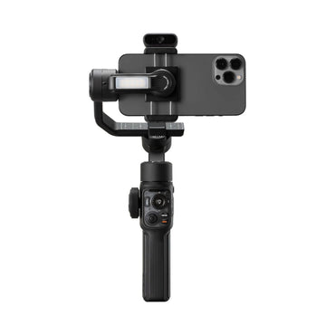 Smartphone-Gimbal mit eingebautem LED-Licht am Handgimbal, schwarzer Körper