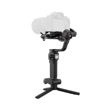 WEEBILL-3 gimbal stabilizer showing camera bracket and joystick control handle
