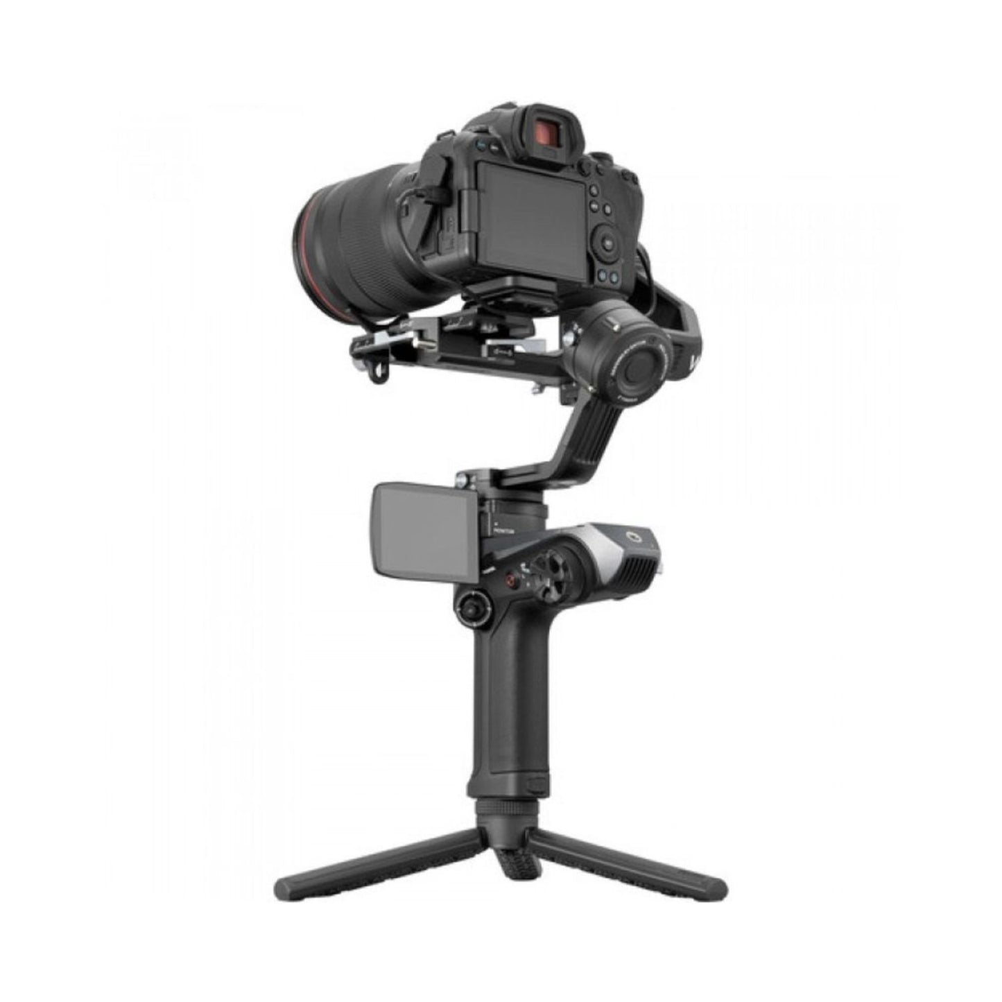 Weebill-2 gimbal stabilizer holding a DSLR camera with front-mounted controls