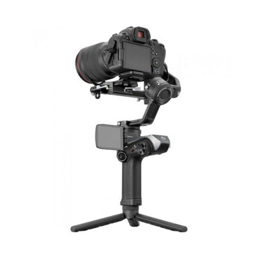 Weebill-2 gimbal stabilizer holding a DSLR camera with front-mounted controls