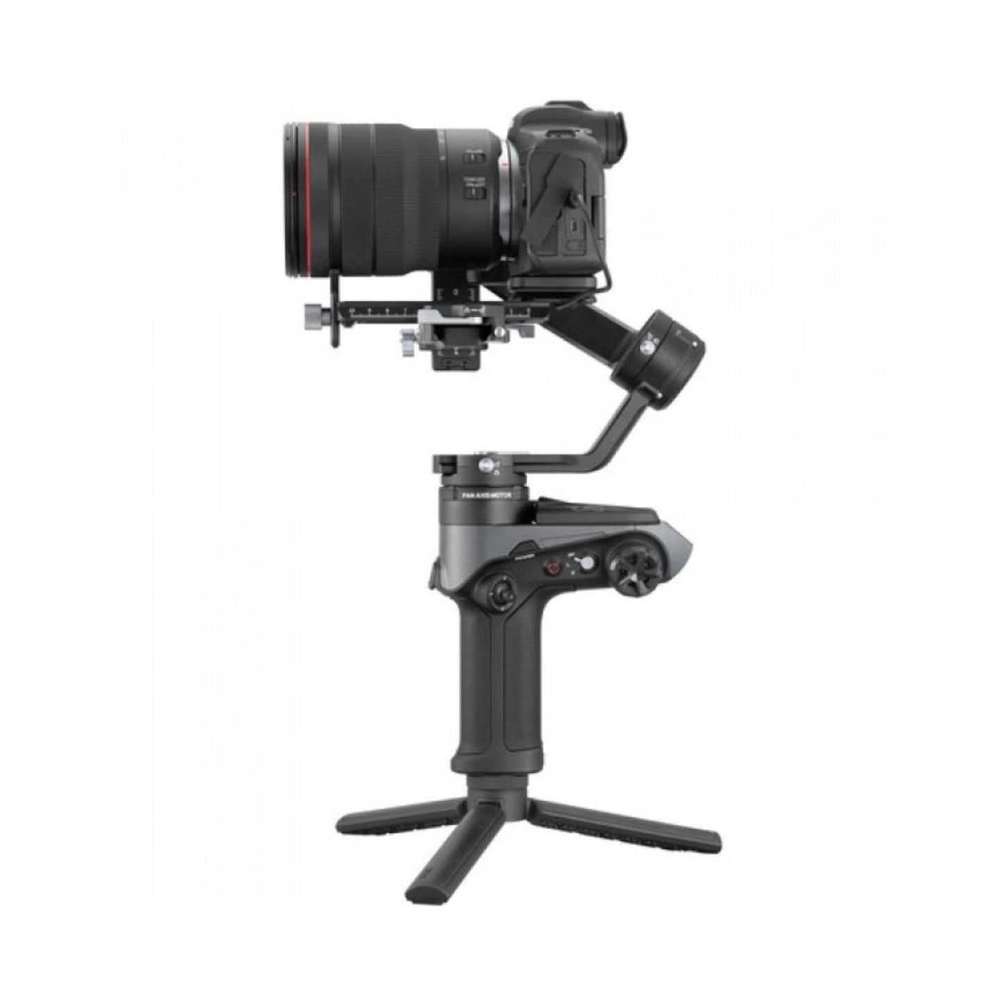 Weebill-2 gimbal stabilizer from the side view with camera and rotating screen
