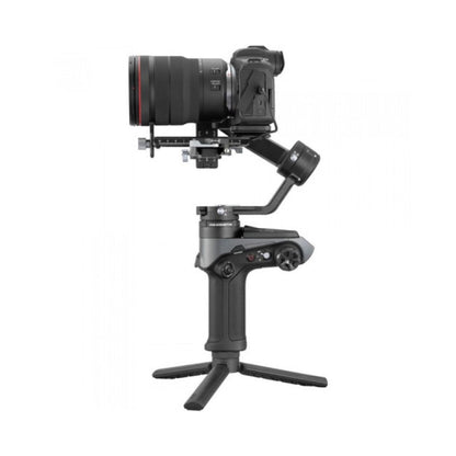 Weebill-2 gimbal stabilizer from the side view with camera and rotating screen