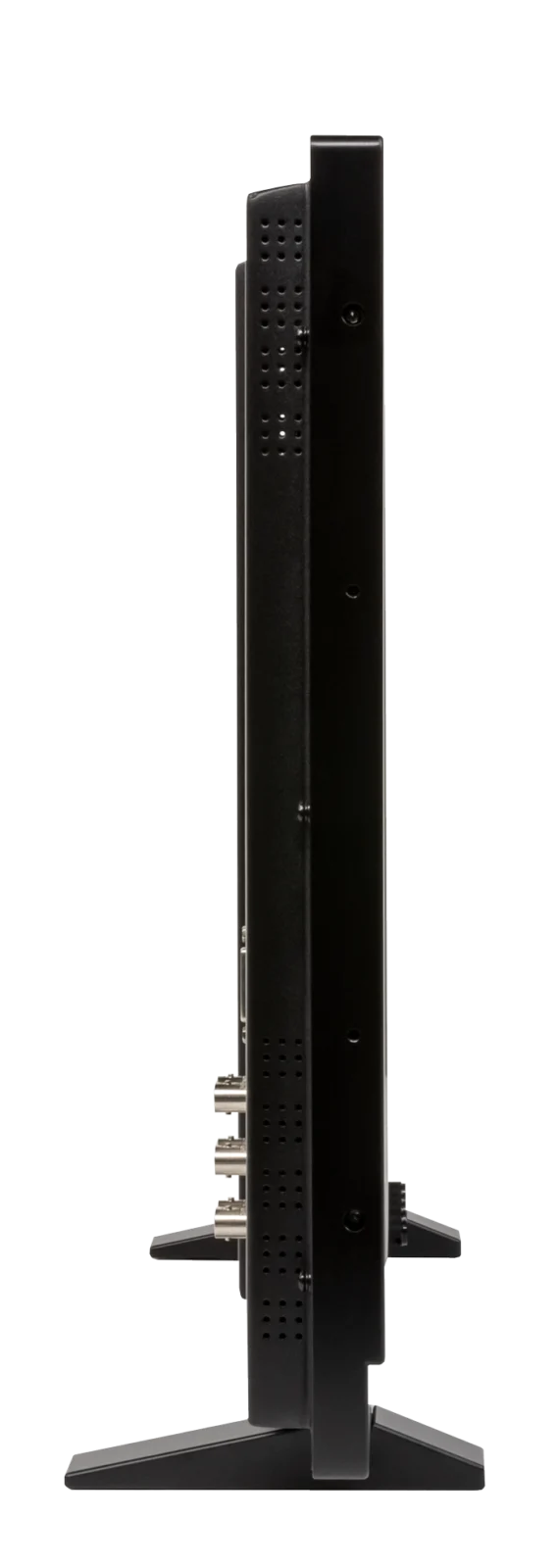 Flanders Scientific DM242 monitor side profile showing its slim cabinet and stand