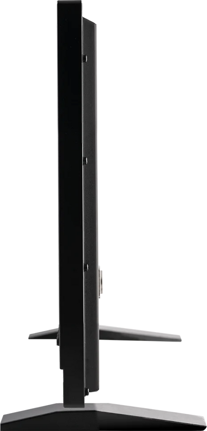 Flanders Scientific XMP270 monitor shown in side profile with stand