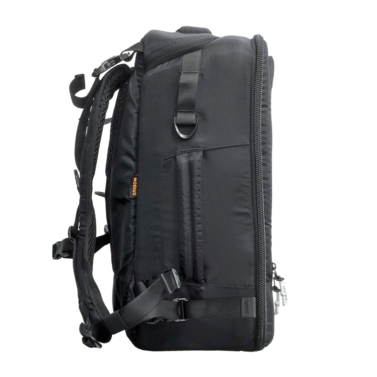 Mobius Bunker backpack opposite side view with carry handle